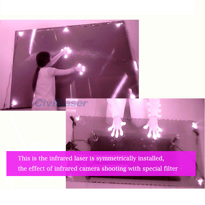 Multi Point Touch Screen 808nm Interactive Projection Trapezoid وحدة الليزر Line